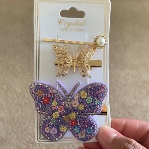 Lilac Butterfly Hair Accessories